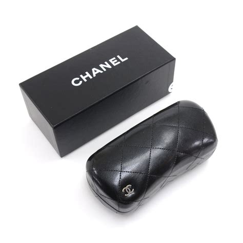 chanel black square sunglasses|chanel quilted sunglasses case.